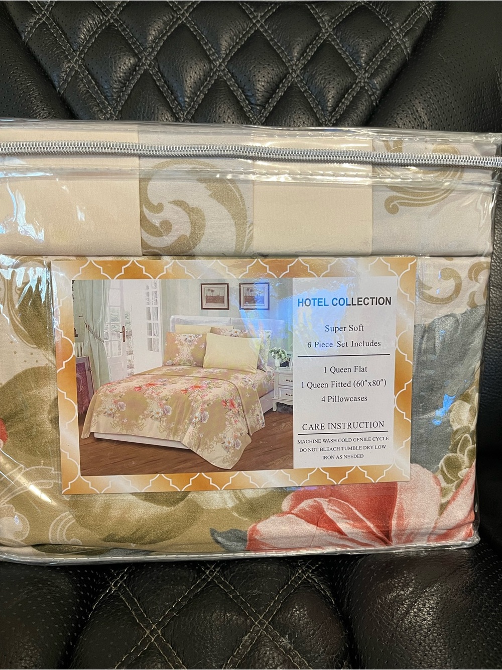 Hotel Collection Floral Comforter Set in Beige, Green, Coral